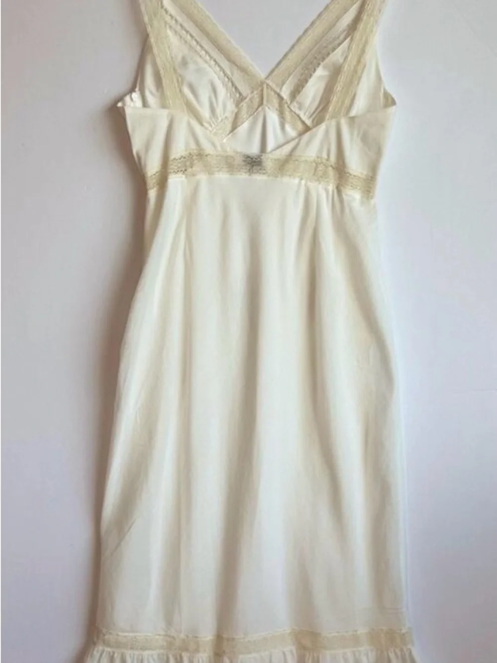 Rumored Cream Lace-Trim Slip Dress - Picture 2 of 5